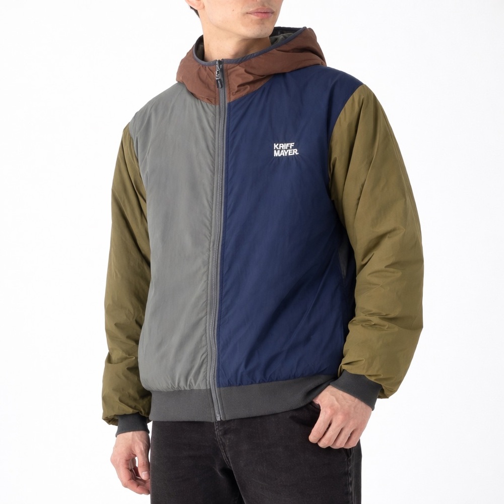 KRIFF MAYER M/L Japan Colorblock Sherpa Fleece Jacket reversible mens